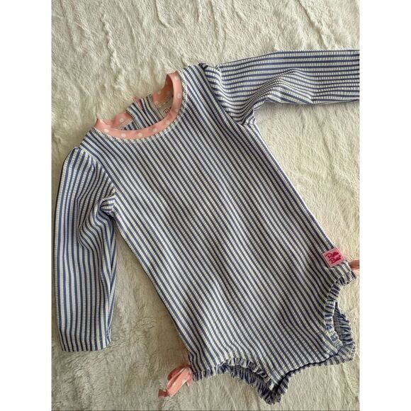 Ruffle Butts Striped Bathing Suit Size 12-18 Months - Picture 3 of 6